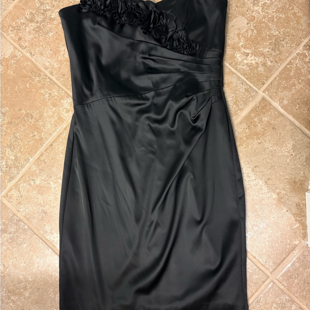White House Black Market Black Asymmetrical Dress